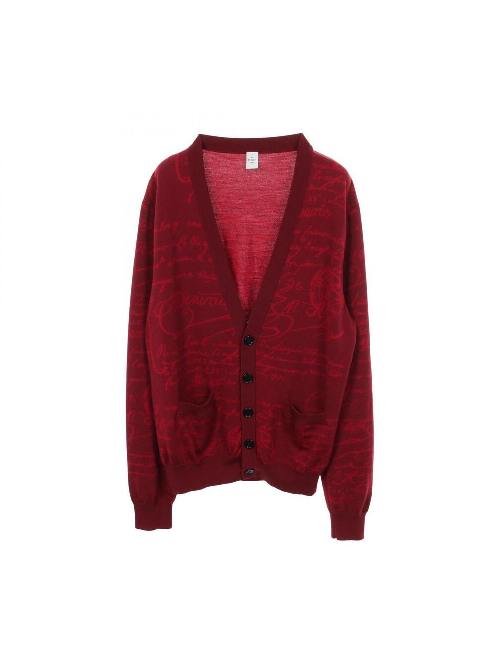 Berluti Calligraphy V-Neck Cardigan Top #274864B75B